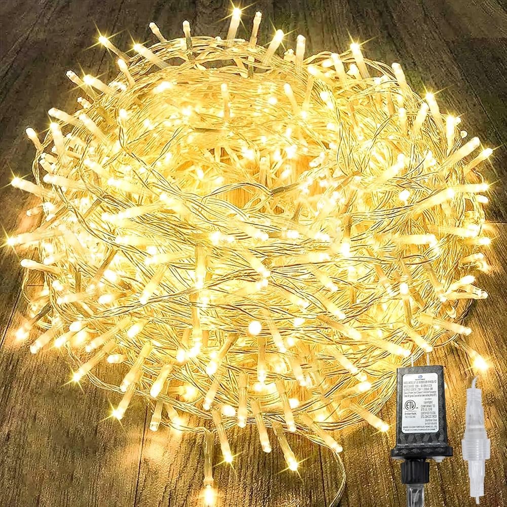 240LED 88Ft Connectable String Lights Indoor Outdoor Clear Wire | Warm White Christmas Lights | Twinkle Fairy Light Plug in with Timer for Bedroom Classroom Wedding Tree Patio...