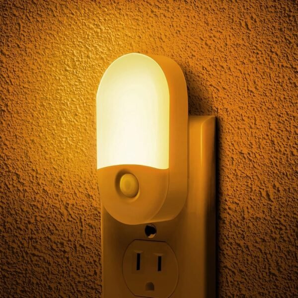 Amber Night Light, LOHAS Night Lights Plug into Wall[2 Pack], 0.6W 2000K LED Night Light, Dusk to Dawn Sensor, 30/60LM Adjustable Brightness, Automatic Low Blue Nightlight for...