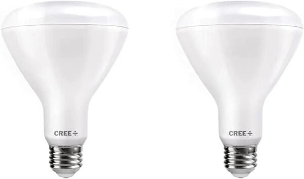 Cree Lighting Exceptional Series BR30 Bulb, 5000K Dimmable LED Bulb, 65W + 800 Lumens, Daylight, 2 Pack