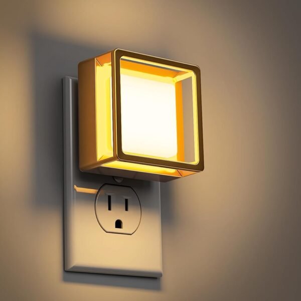 DORESshop Night Light, Night Lights Plug into Wall,2 Pack 3000K LED Nightlight with Adjustable Brightness, Automatic Night Light Plug in with Light Sensor for Bathroom Hallway...
