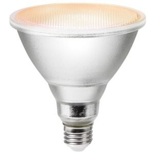 Geeni LUX Smart Floodlight, White – Outdoor 2700K-6500K Dimmable LED Bulb, E26, PAR38, 11W, 1000 Lumens – No Hub Works with Amazon Alexa, Google Assistant, Requires 2.4 GHz Wi-Fi