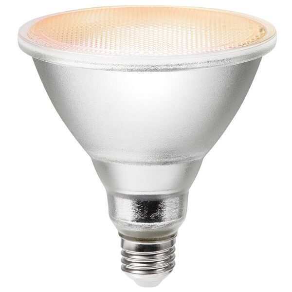Geeni LUX Smart Floodlight, White – Outdoor 2700K-6500K Dimmable LED Bulb, E26, PAR38, 11W, 1000 Lumens – No Hub Works with Amazon Alexa, Google Assistant, Requires 2.4 GHz Wi-Fi