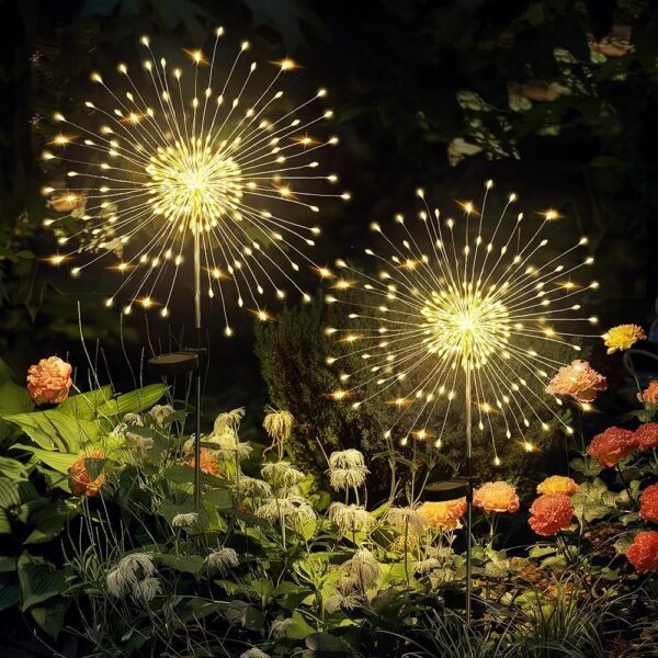 GIGALUMI Garden Outdoor Decor Lights 120LED 2Pack, Solar Garden Lights for Yard Outside Fairy Decorative,Solar Powered for Yard Pathway Flowerbed Planter Balcony Patio...
