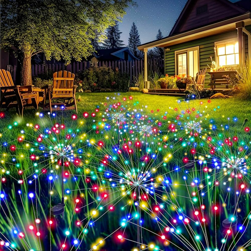 GIGALUMI Garden Outdoor Decor Lights 120LED 6Pack, Solar Garden Lights for Yard Outside Fairy Decorative,Solar Powered for Yard Pathway Flowerbed Planter Balcony Patio...