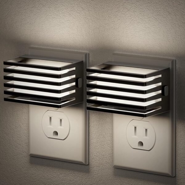 JandCase LED Night Light, [2 Pack] Night Lights Plug into Wall with Dusk to Dawn Sensor, Dimmable Plug in Night Light, Adjustable Brightness, 5000K Daylight White Nightlight for...