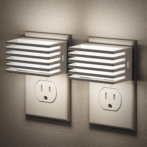 JandCase LED Night Light, [2 Pack] Night Lights Plug into Wall with Dusk to Dawn Sensor, Dimmable Plug in Night Light, Adjustable Brightness, 5000K Daylight White Nightlight for...
