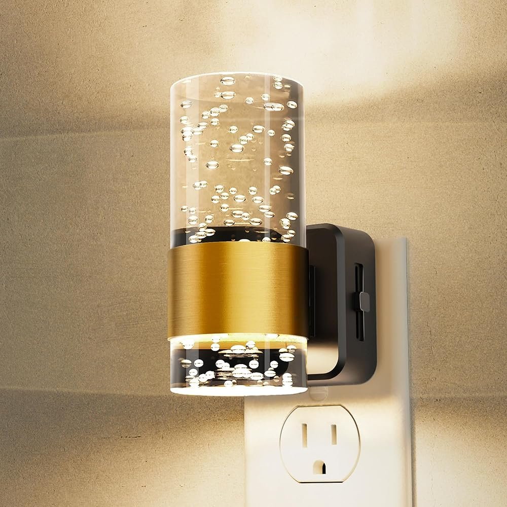 L LOHAS LED Night lights plug into wall, Soft Light Night Light with Adjustable Brightness, Plug in Night Light with Auto Light Sensor, Wall Sconce-style Design Nitelight for...