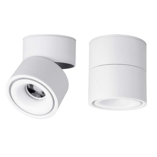 LED Ceiling Spotlight - Wall Light 360°Adjustable Ceiling Downlight COB Lighting LED Wall Lamp or Spot Light Cool White 6000K / Warm White 3000K (White, 3000K（Warm Light）)