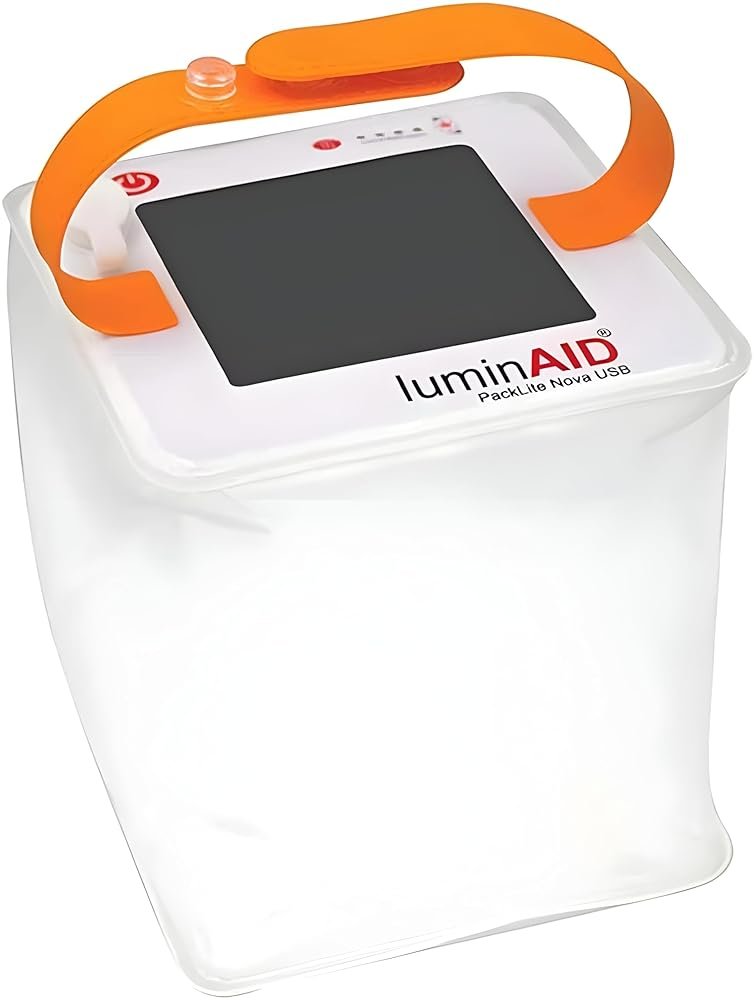 LuminAID Solar Camping Lantern - Inflatable LED Lamp Perfect for Camping, Hiking, Travel and More - Emergency Light for Power Outages, Hurricane, Survival Kits - As Seen on...