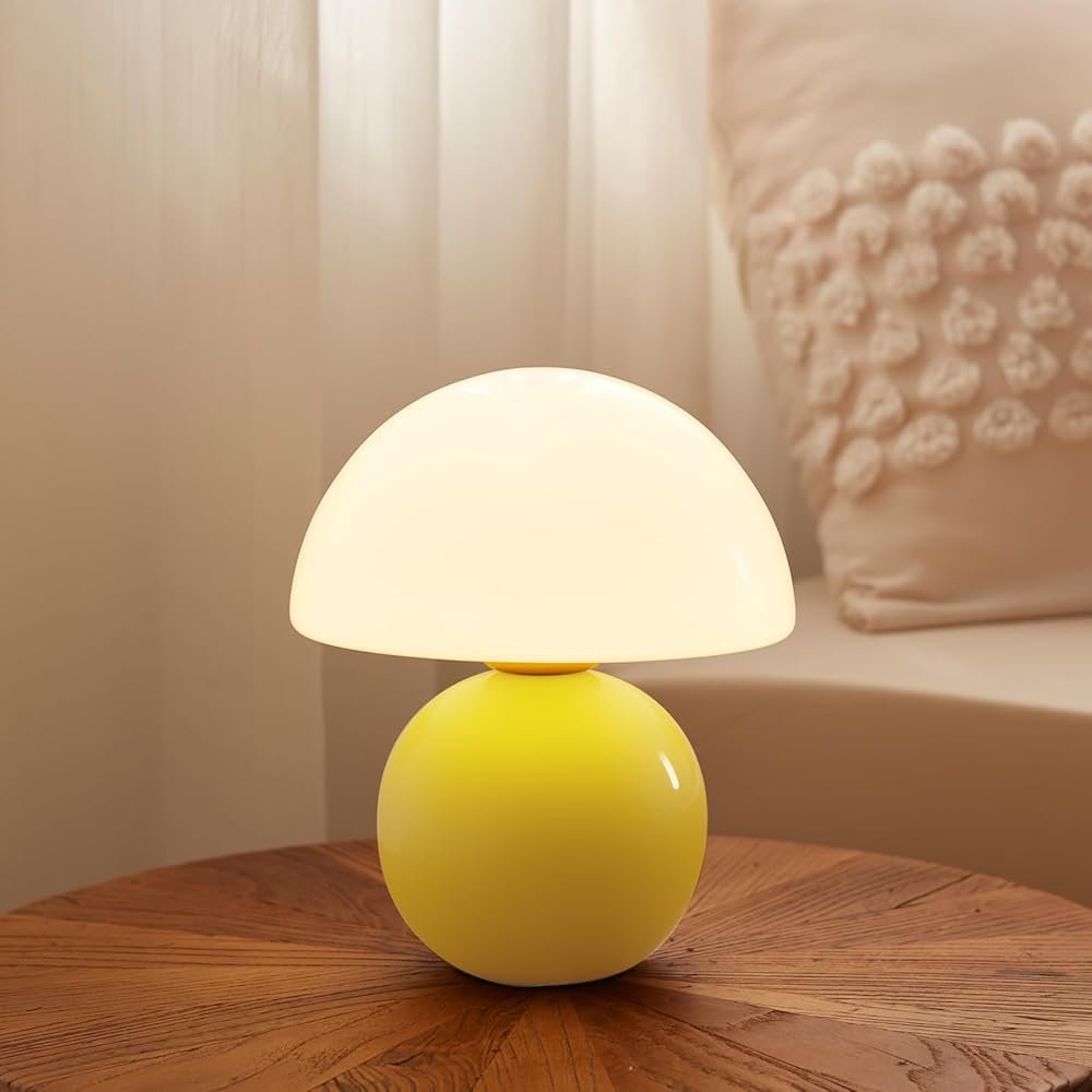 Mushroom Lamp Desk Lamp for Bedroom,Table Bedside Small Lamps for Living Room,Mushroom Decor Cute Mini Modern Mid Century Lamps for Night Stands,Aesthetic Home Living Room...
