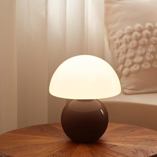 Mushroom Lamp Table Lamp for Bedroom,Desk Bedside Small Lamps for Living Room Night Stands,Mushroom Decor Cute Mini Modern Mid Century Lamps,Unique Aesthetic Home Living Room...