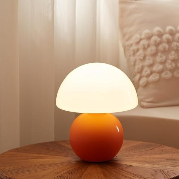Mushroom Lamp Table Lamp for Bedroom,Desk Bedside Small Lamps for Living Room Night Stands,Mushroom Decor Cute Mini Modern Mid Century Lamps,Unique Aesthetic Home Living Room...