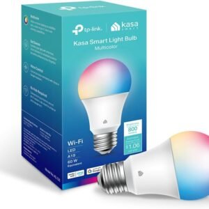 New Kasa Smart Bulb, Full Color Changing Dimmable Smart WiFi Light Bulb Compatible with Alexa and Google Home, A19, 9W 800 Lumens,2.4Ghz only, No Hub Required, 1-Pack (KL125),...