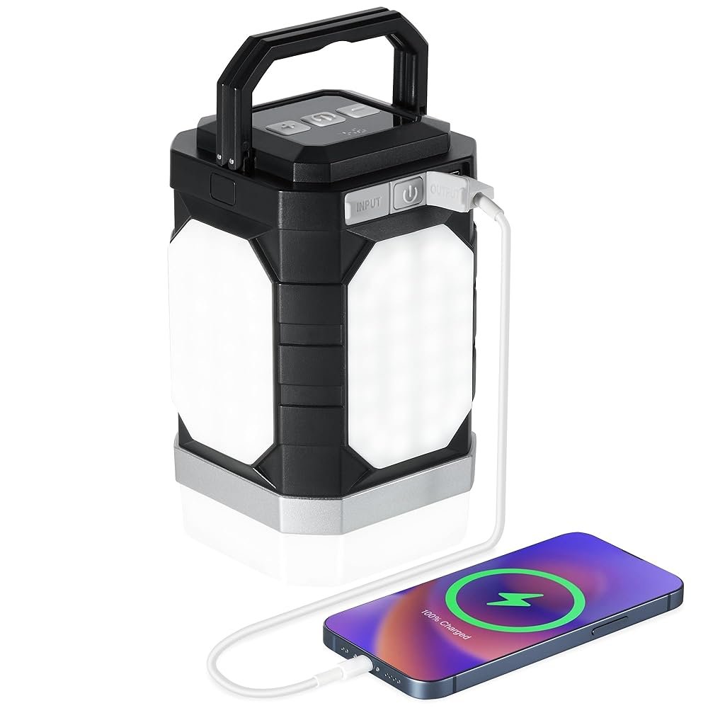 Sinvitron Camping Lantern Rechargeable–30,000mAh Portable Camping Lights, QC3.0 Fast Charging,1000 Lumens,350H Runtime,IPX5 Waterproof Emergency Light for Hurricanes,Power...