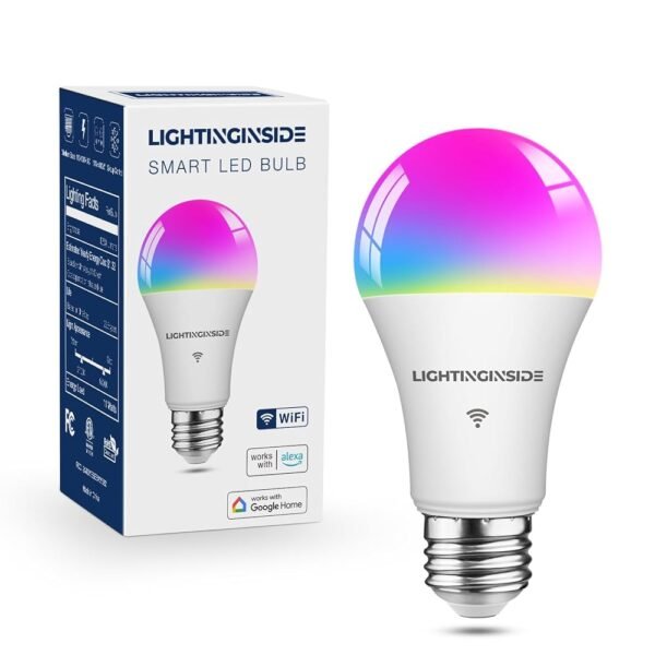 Smart Light Bulbs 100W Equiv., 1350LM 11W Smart Bulb Works with Alexa/Google Home/Smart Life, A19 E26 RGBCW Color Changing, No Hub Required, 2.4G WiFi Bluetooth Bulb, ETL...