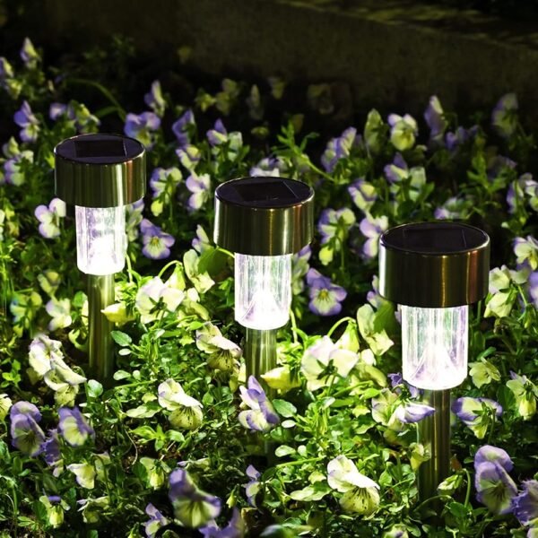 SOLPEX 12 Pack Solar Outdoor Lights Pathway, Stainless Steel Solar Lights Outdoor Waterproof,LED Landscape Lighting Solar Walkway Lights for...