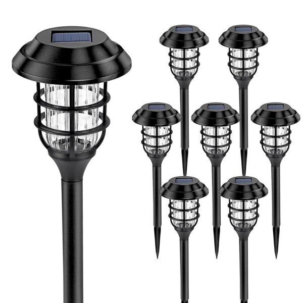 SOLPEX Solar Lights for Outside, Solar Outdoor Pathway Garden Lights Waterproof, Solar Powered Landscape Lighting for Yard, Garden, Pathway, Patio, Porch, Walkway, Driveway, 8...