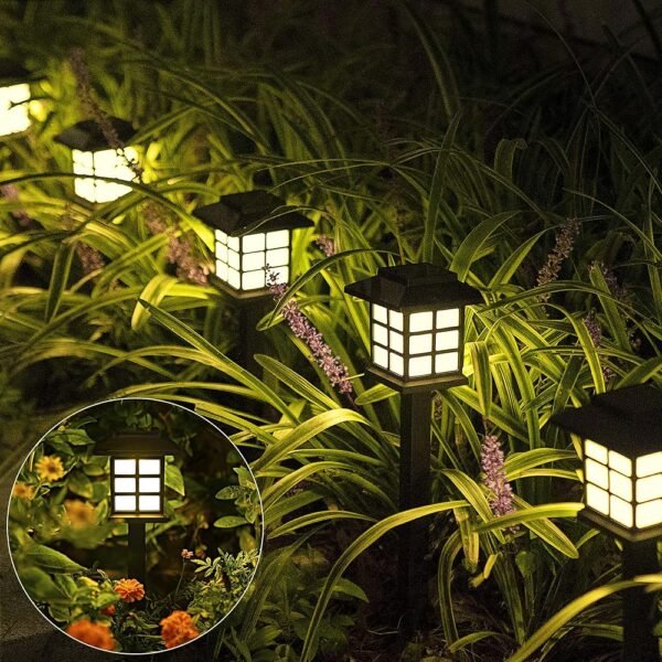 SOLPEX Solar Outdoor Lights,12 Pack Solar Path Lights, Walkway Lights Outdoor, Garden Light, Solar-Powered Pathway Waterproof for Garden, Yard, Landscape and Driveway(Warm White)