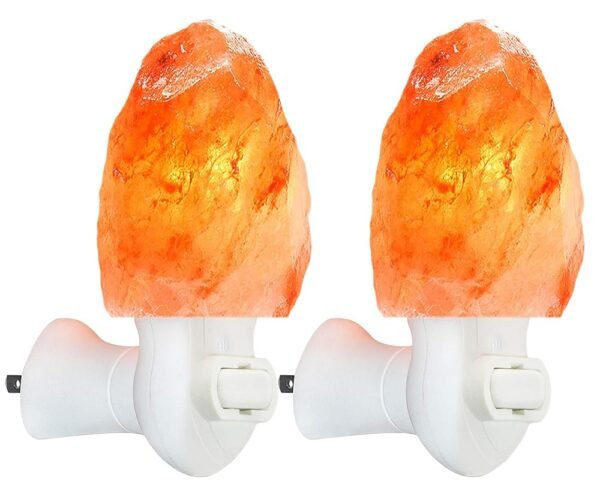 Spantik Pink Himalayan Salt Lamps - Hand Carved, Natural Night Lights for Bedrooms and Home Decor