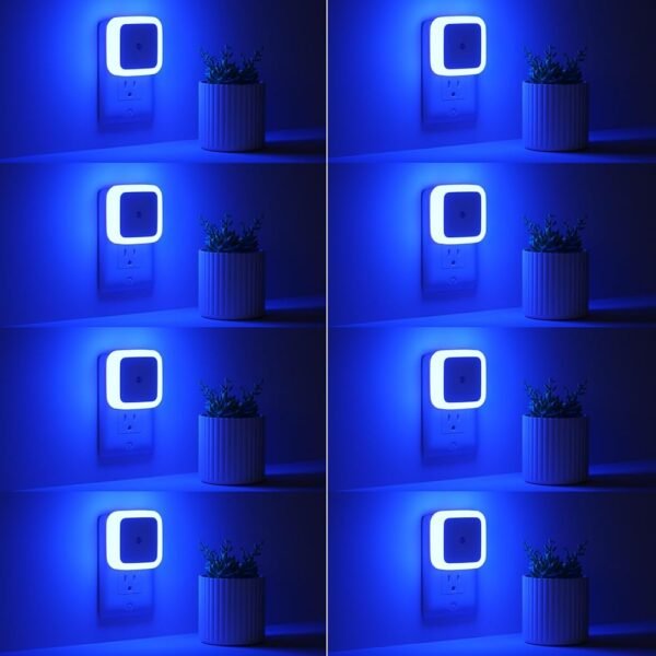Sujeet Night Light, Night Lights Plug into Wall 8-Pack, Nightlight Plug in Night Light, Dusk to Dawn Night Lamp Led (Blue)