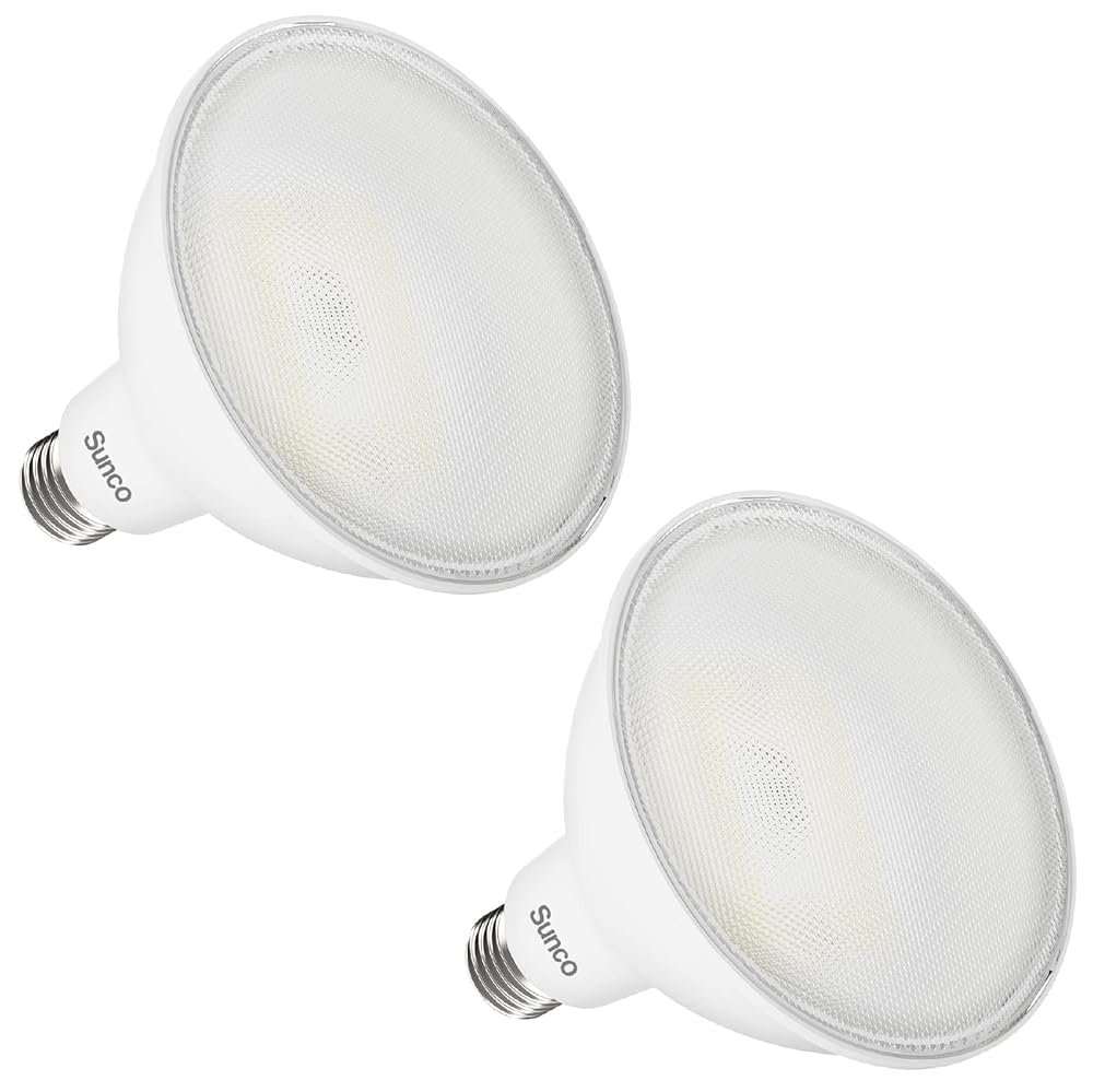 Sunco PAR38 LED Flood Light Outdoor Bulb, Exterior Waterproof Spotlight Lighting, 2800 LM, 20W (250W Equivalent), 5000K Daylight, Dimmable, E26 Medium Base UL 2 Pack
