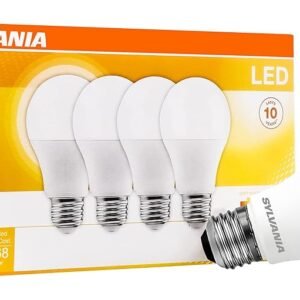 SYLVANIA LED A19 Light Bulb, 100W = 14W, Non-Dimmable, Frosted Finish, 1500 Lumens, 2700K, Soft White - 4 Pack (78101)