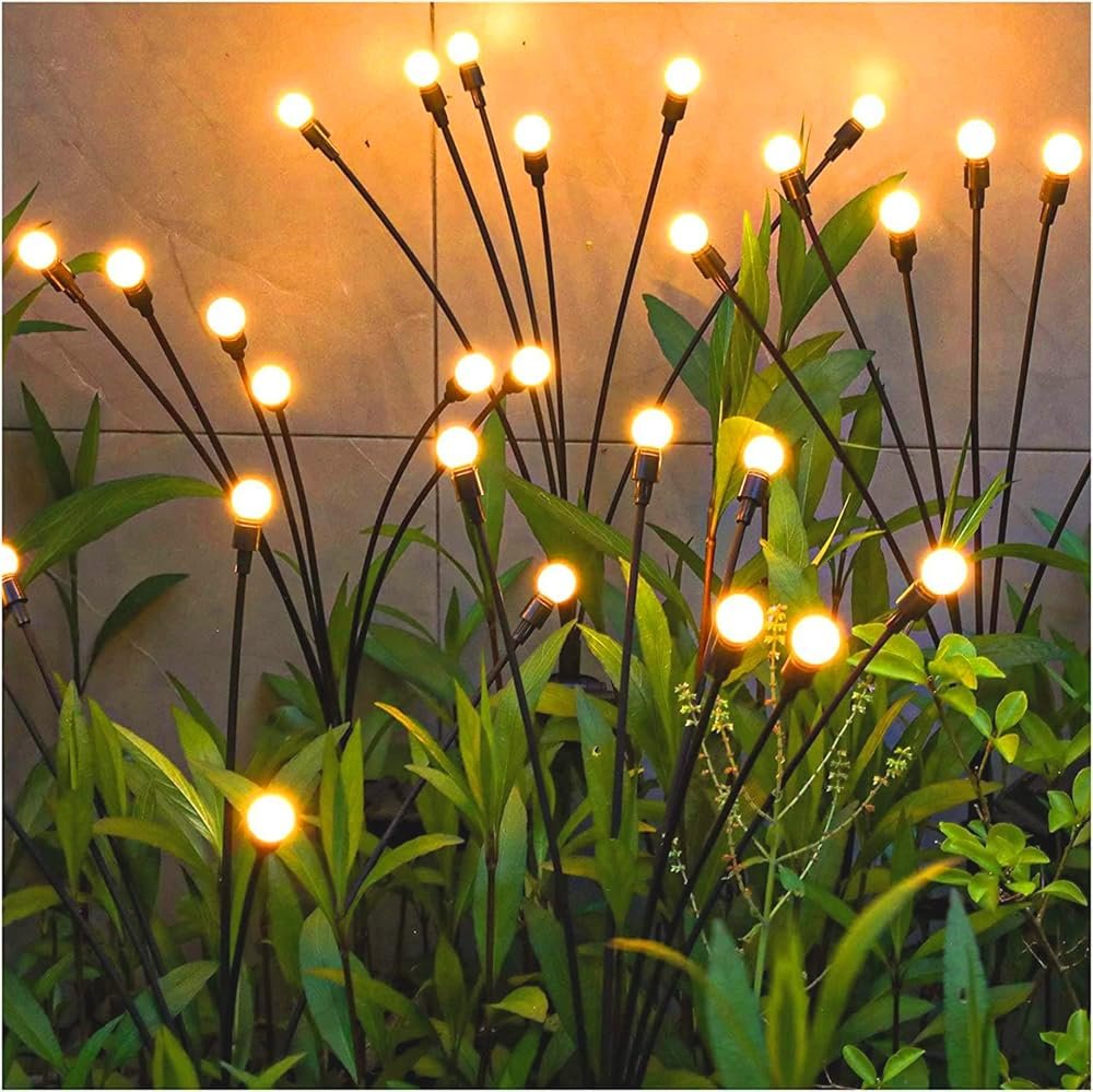 TONULAX Solar Garden Lights - New Upgraded Solar Swaying Light, Sway by Wind, Solar Outdoor Lights, Yard Patio Pathway Decoration, High Flexibility Iron Wire & Heavy Bulb Base,...