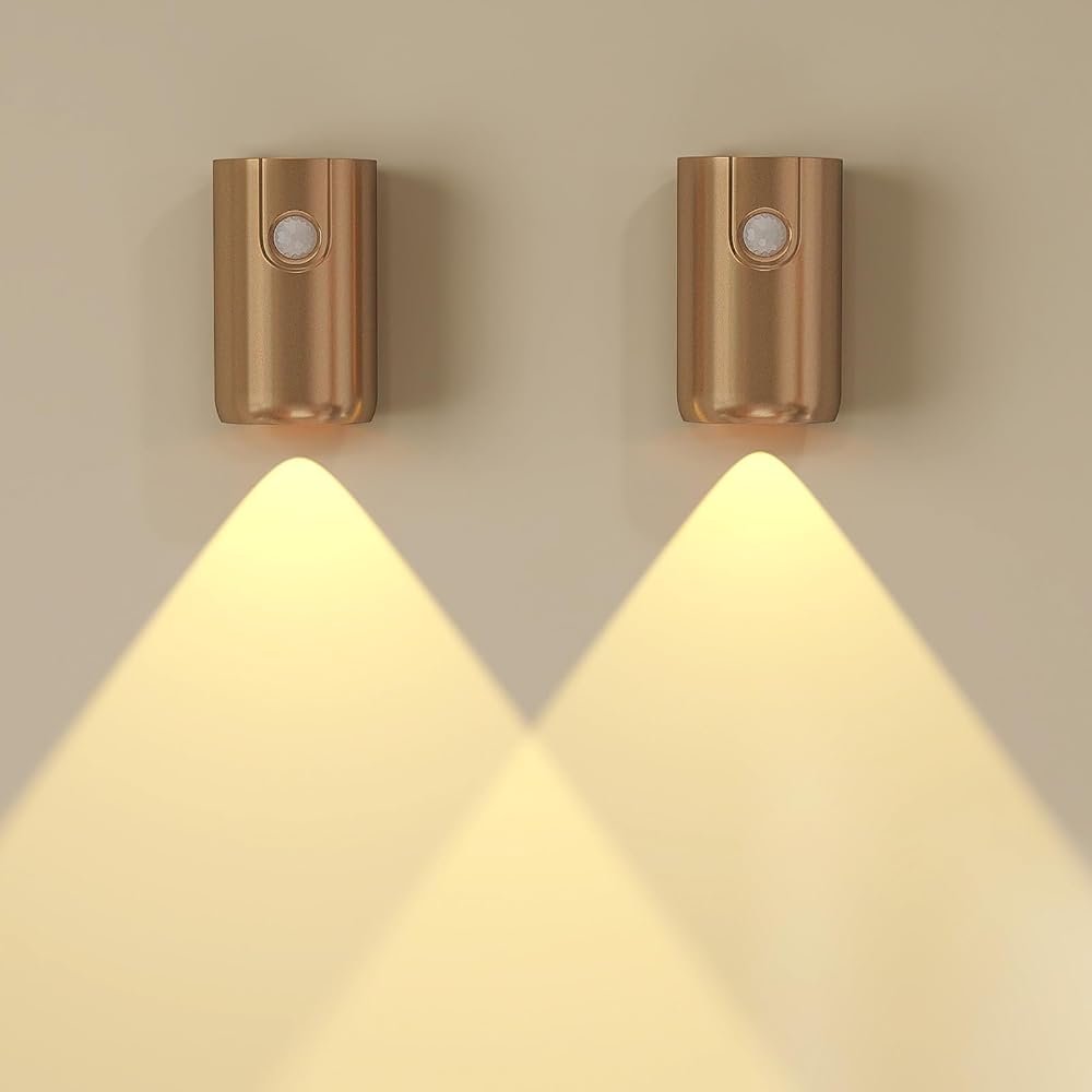 Upgraded Motion Sensor Night Light Magnetic Dimmable Wall Lamp Enhanced Stickiness for Hallway/Indoor/Staircase, 1200mAh Rechargeable, 3000K/4000K/6500K, 0-50LM LED Wall...